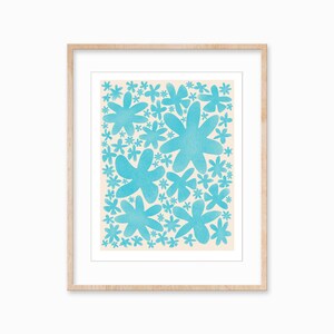 Arte de parede maximalista, arte para impressão, arte para download, arte de parede vibrante, impressão de arte de flores silvestres, pôster botânico, arte botânica