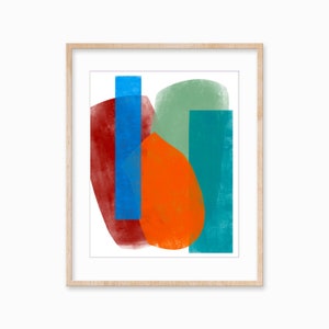 Maximalist Wall Art, Set of 2 Colorful Prints, Modern Apartment Decor, College Dorm Art, Above Bed Art image 3