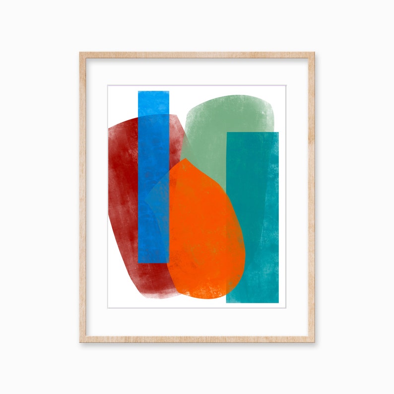 Maximalist Wall Art, Set of 2 Colorful Prints, Modern Apartment Decor, College Dorm Art, Above Bed Art image 3