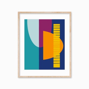 Maximalist Wall Art, Printable Art, Downloadable Artwork, Vibrant Wall Art, Big Bold Shapes Print, Arches Abstract Art