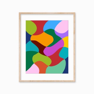 Modern Colorful Print, Matisse Art Print, Downloadable Print, Colorful Abstract Art, Maximalist Wall Art, Mid Century Printable Art