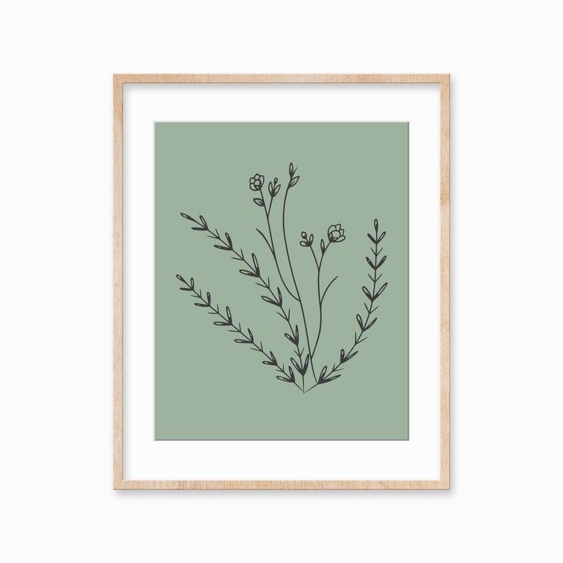 Trendy Posters Gallery Wall Modern Prints Sage Green Art - Etsy