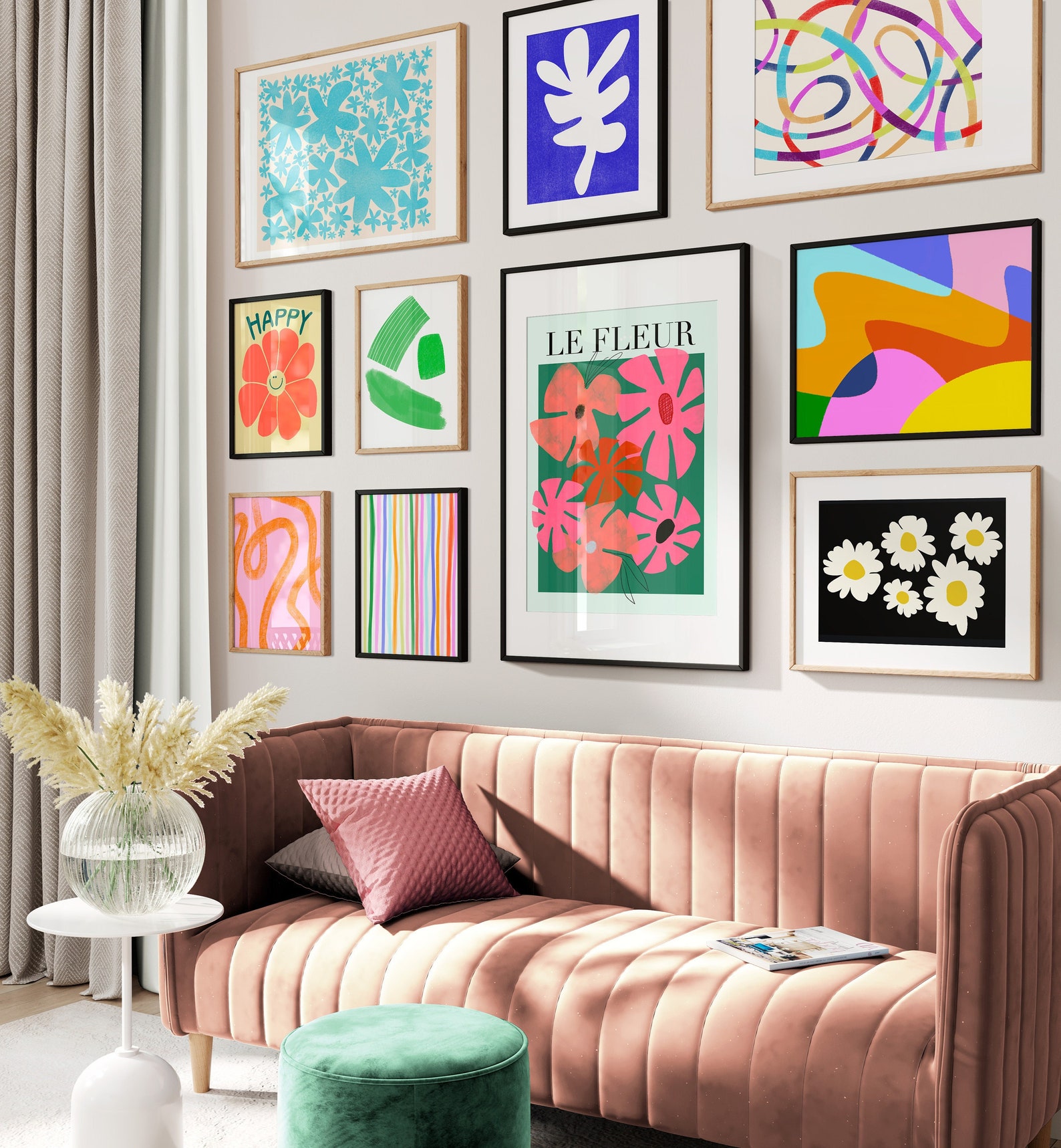 Gallery Wall Prints Set of Prints Colorful Wall Art - Etsy