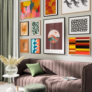 Gallery Wall Prints, Set of Prints, Maximalist Wall Art, Abstract Digital Prints, Wall Art Set, Modern Prints, Eclectic Aesthetic