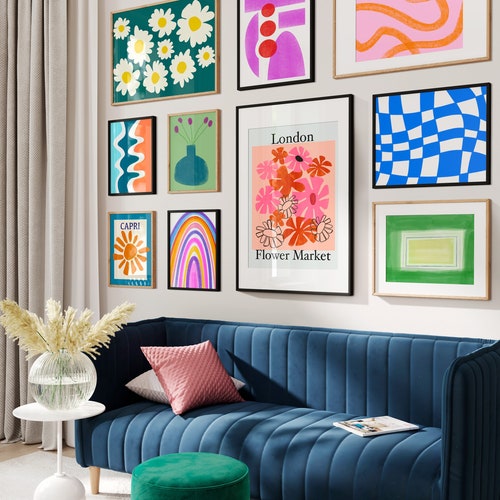 Gallery Wall Prints Set of Vivid Prints Colorful Wall Art Etsy Canada