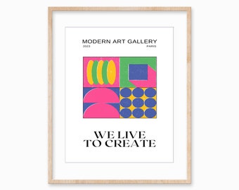 Colorful Abstract Wall Art Printable – Bold Digital Download for Gallery Walls, Dorms, or Home Decor