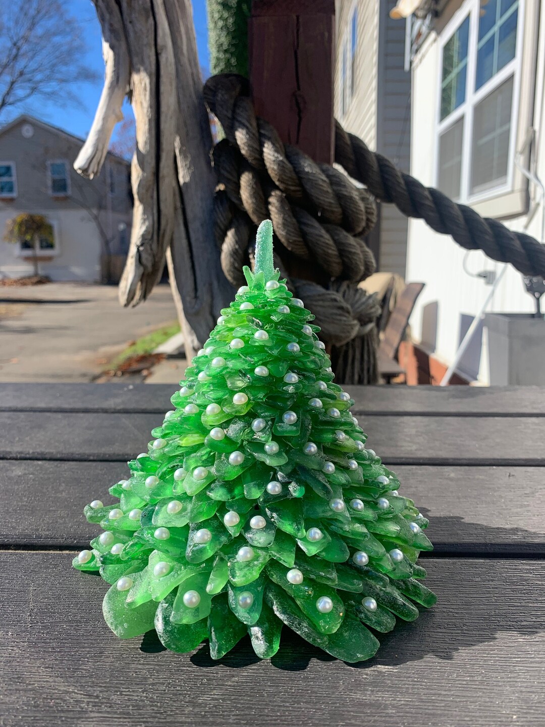 Original Beach Glass Christmas Tree Lake Erie Beach Glass Etsy