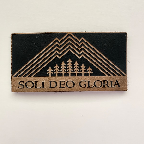 Soli Deo Gloria iron on patch, patch, Christian, reformed