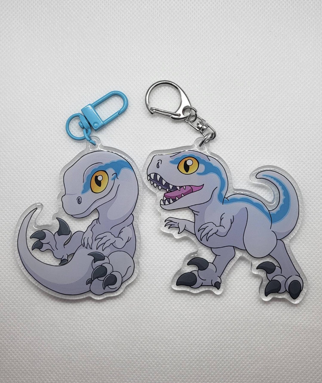 Chibi Blue Velociraptor - Etsy