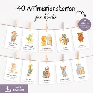 Affirmationskarten Kinder Selbstliebe Affirmationskarten Schule Kinder Mutmachkarten Affirmationen zum Ausdrucken Positive Affirmationen PDF