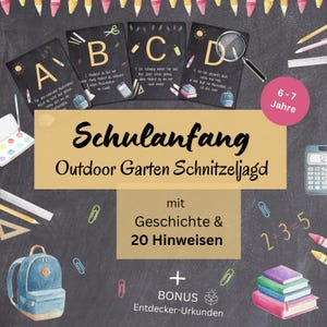 Outdoor scavenger hunt for back to school, children&#39;s treasure hunt garden scavenger hunt for children&#39;s birthdays to print out, treasure hunt outside rhyme form PDF