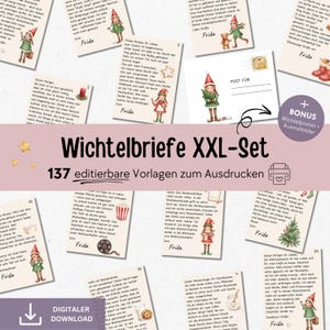 Secret Santa letters with 24 Secret Santa stories to print, Editable Secret Santa post, Secret Santa accessories Christmas, Christmas Secret Santa set download