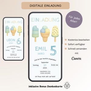 Invitation anniversaire enfant, carte d'invitation Whatsapp, carte électronique numérique personnalisable, fête d'anniversaire garçon, fête d'été, modèle Canva