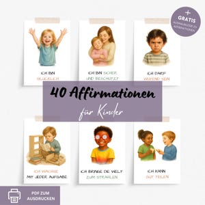 Aquarell Affirmationskarten Kinder Mutmachkarten Affirmationen zum Ausdrucken Selbstliebe Affirmationskarten Schule Positive Affirmationen