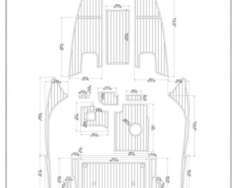 Compatible with 1997 Bayliner 2855 Swim Platform Cockpit Bow Boat EVA Faux Teak Deck Floor Pad