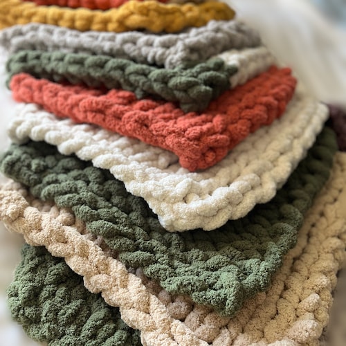Chunky Knit Blanket Pet Bed Pet Blanket Baby Blanket Etsy