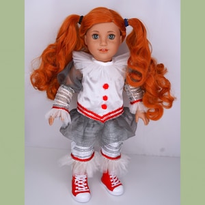 Ce clown convient aux petites filles américaines et aux poupées de 18 po.
