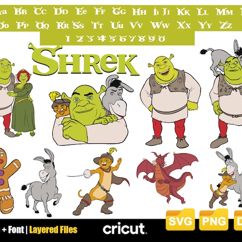 Shrek Svg for Cricut Shrek Font Svg Shrek Svg Files Ogre - Etsy