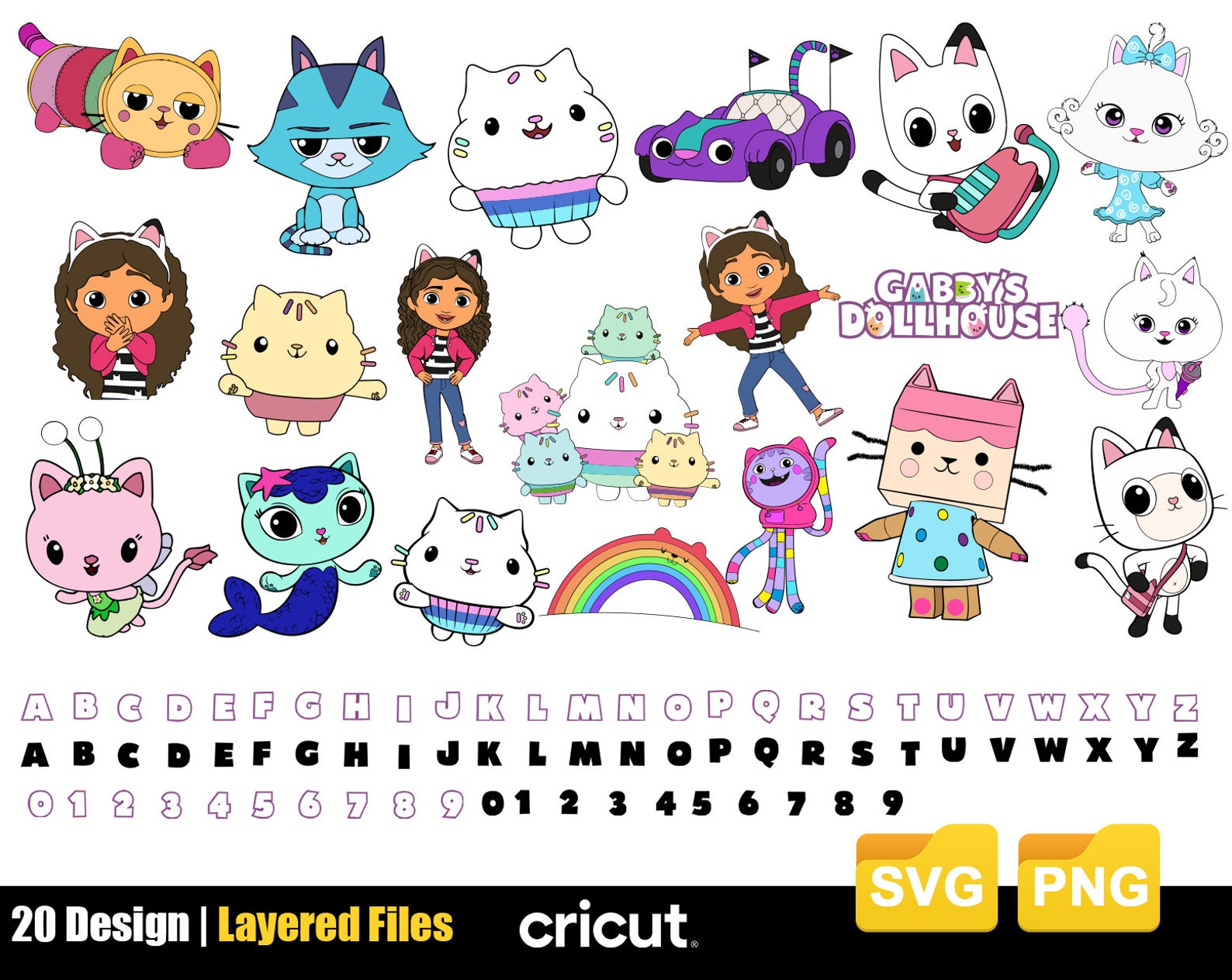 Gabby Dollhouse Free Svg