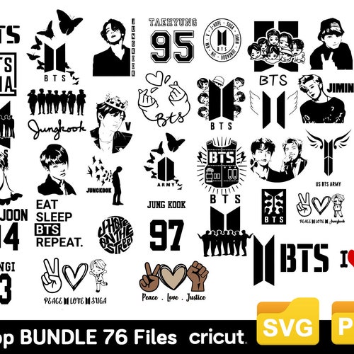 BTS Love Army Borahae BUNDLE SVG Cut File for Cricut - Etsy Canada