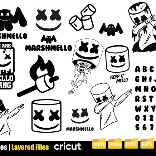 Marshmallow Svg Dj Marshmello Svg / Png Marshmallow Smile Etsy