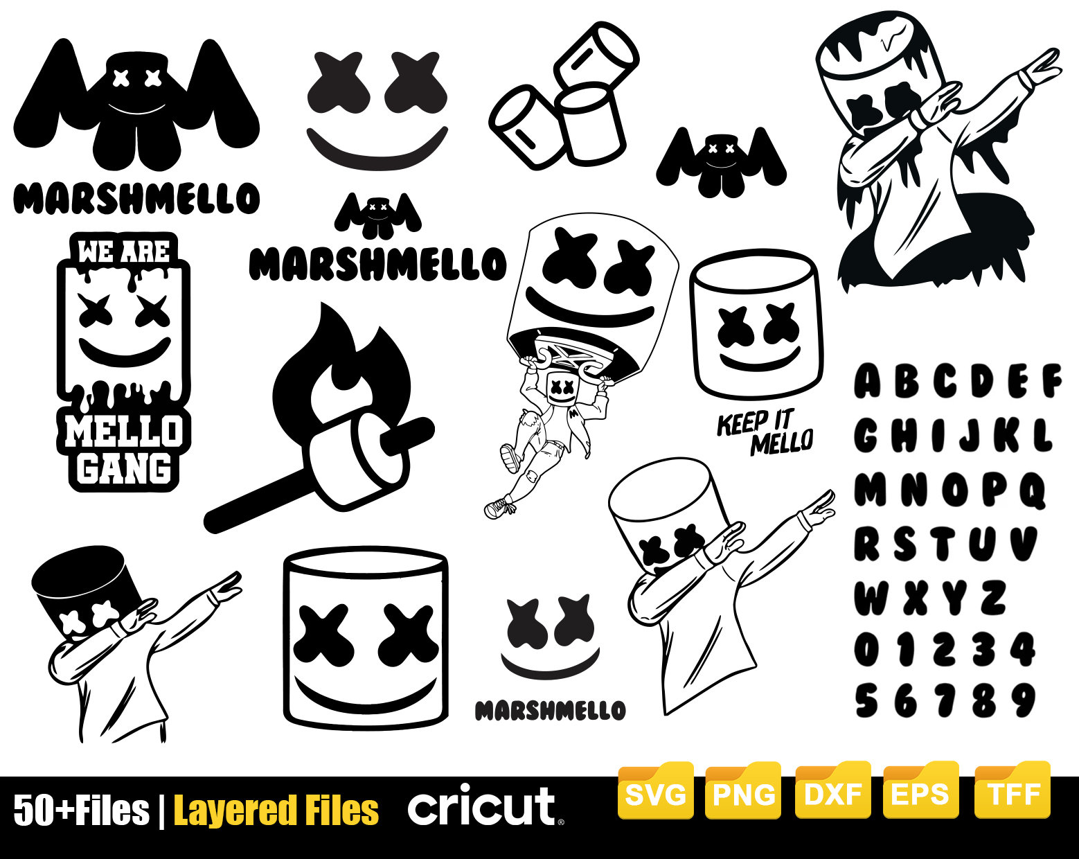 Marshmallow Dj Logo Svg - Etsy