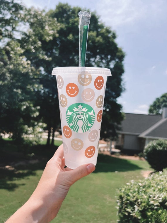 Starbucks Cold Cup With Straw | Smiley Face | Retro 