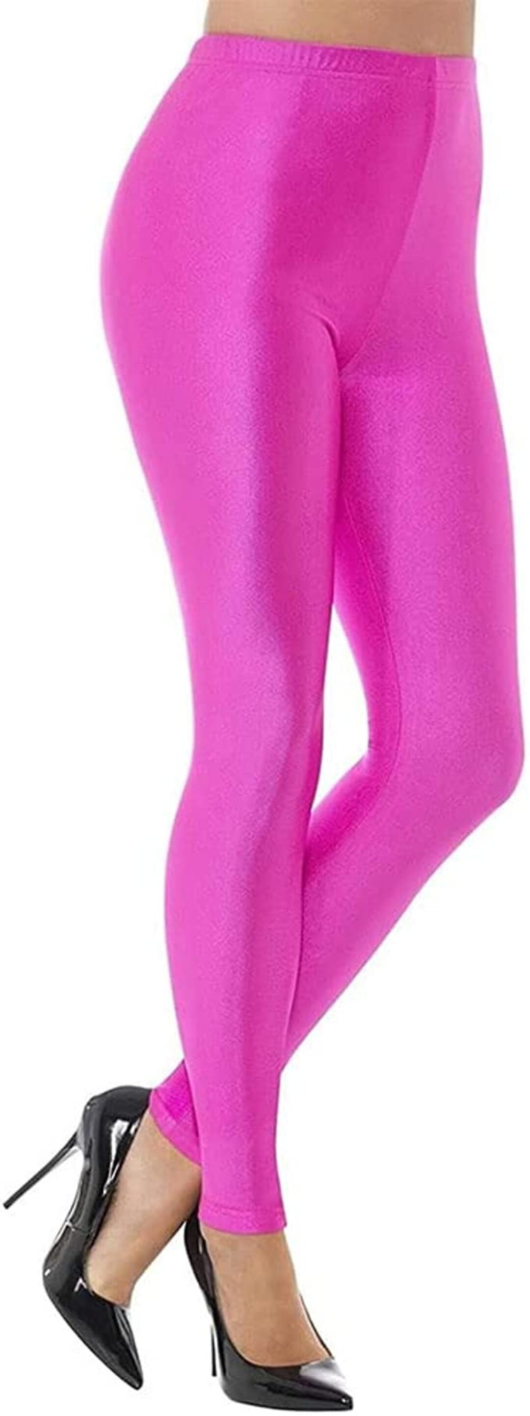 Womens Plain Wet Look Stretched Disco Pants Ladies High Waist Slim Fit