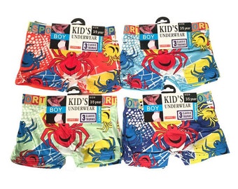 Kids  Boxer Underwear Assorted Toddler Briefs Shorts Boys Sea Creatures Print Underpants Pack of 12 for Kids