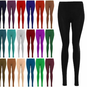 Leggings for Women Soft Elastic Full Length Leggings, Plus Size Workout ...