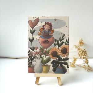 Postkarte für Gartenliebhaber, Blumenfeen und alle, die Blumen lieben / Blumengrüße