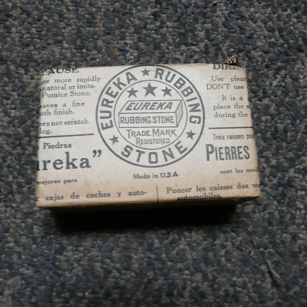 Eureka Rubbing Stone - Vintage - Original Wrapping