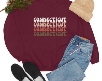 Connecticut Sweatshirt - Modern State Pride Cozy Crewneck