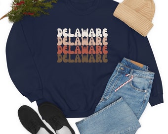 Delaware Sweatshirt - Modern State Pride Cozy Crewneck