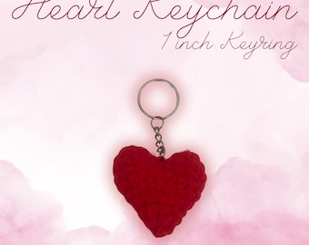 Gehäkelte Herz Keychain