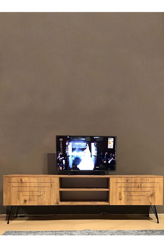 Mid Century Modern TV Stand Wooden TV Table Decorative Tv Etsy Canada