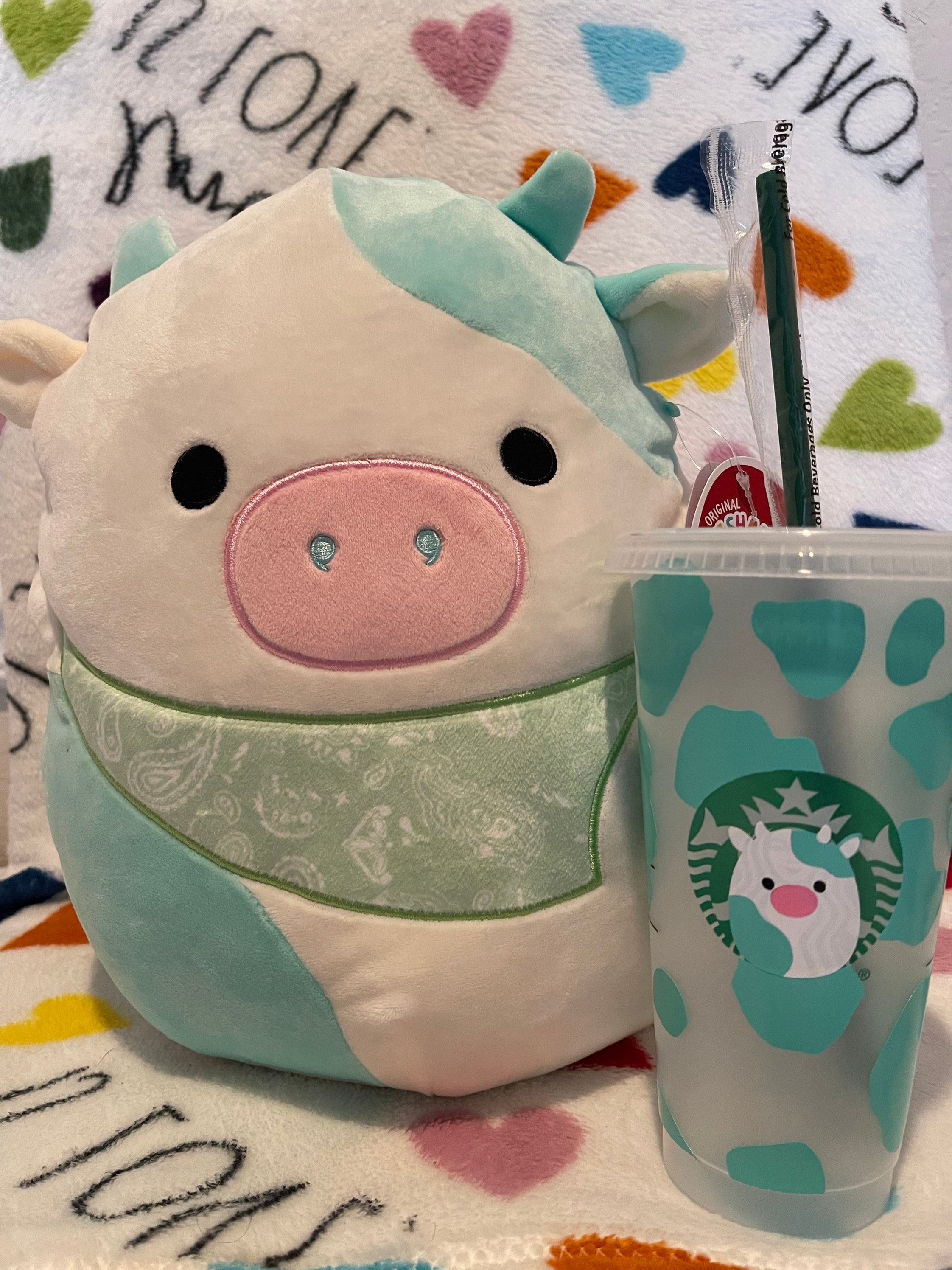 Squishmallow Cow Mint Cup - Etsy Hong Kong