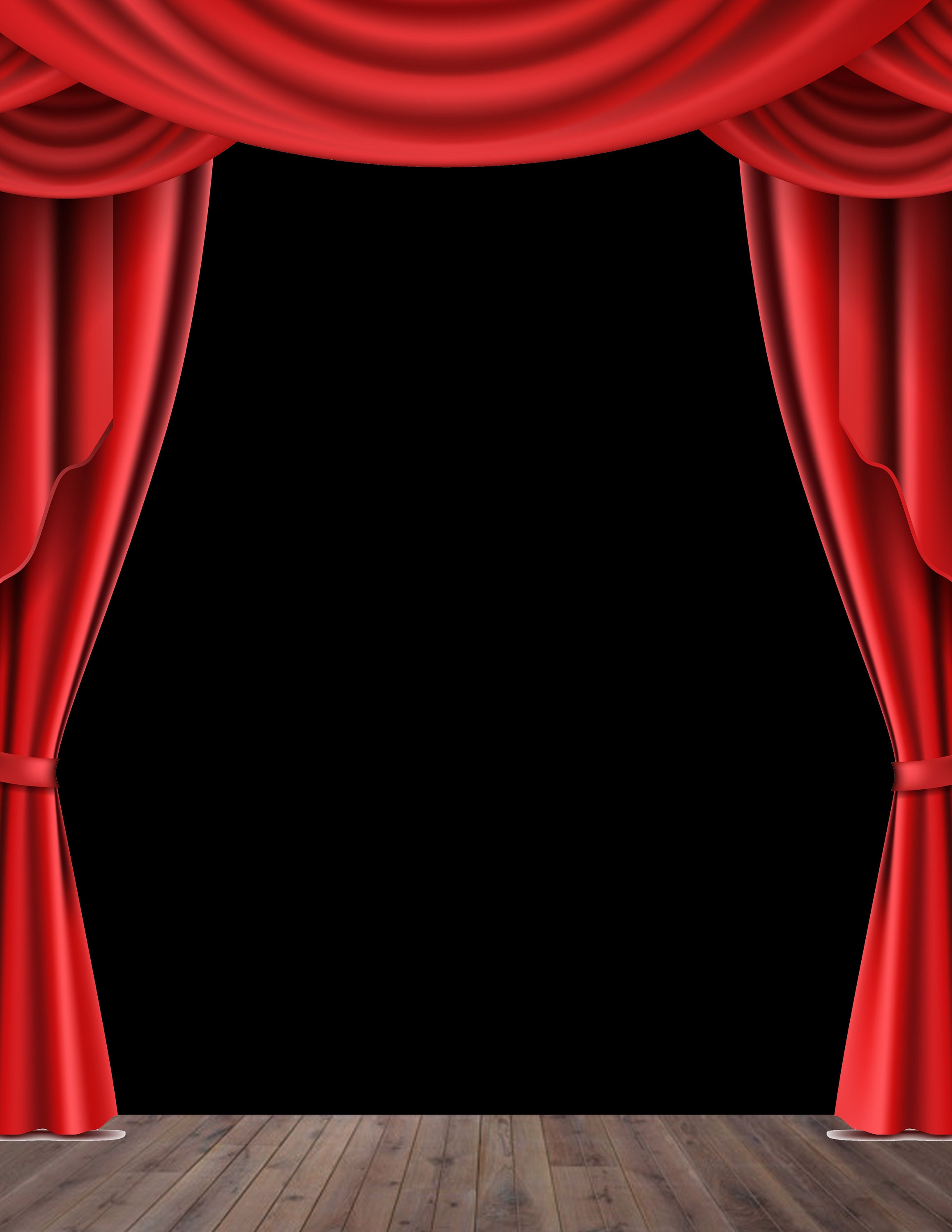 Stage With Red Curtains Theatre Background Digital Download - Etsy