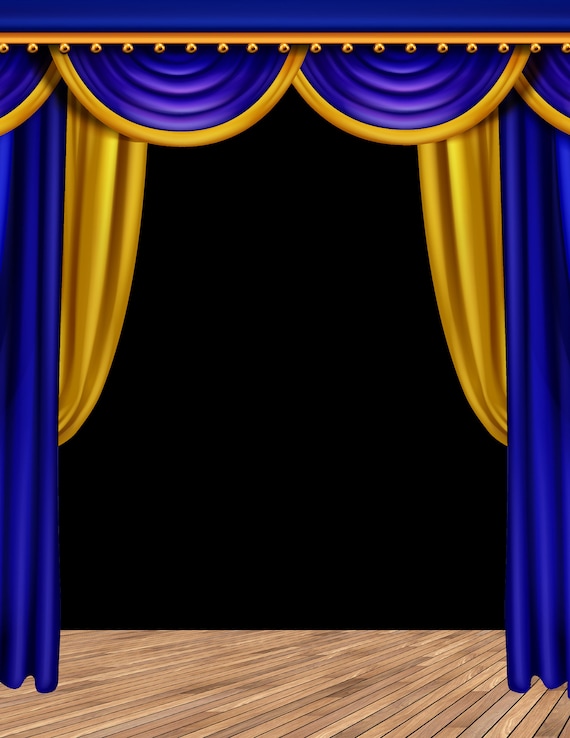 Yellow Stage Curtains