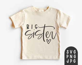 Große Schwester SVG, Promoted to Big Sister SVG, Schwangerschaft Ankündigung Shirt SVG, Schwangere svg, Cricut Cut Datei, PNG, JPG, Digitaler Download