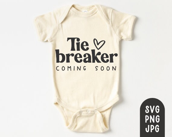 Tie Breaker Coming Soon SVG | Baby Announcement SVG 