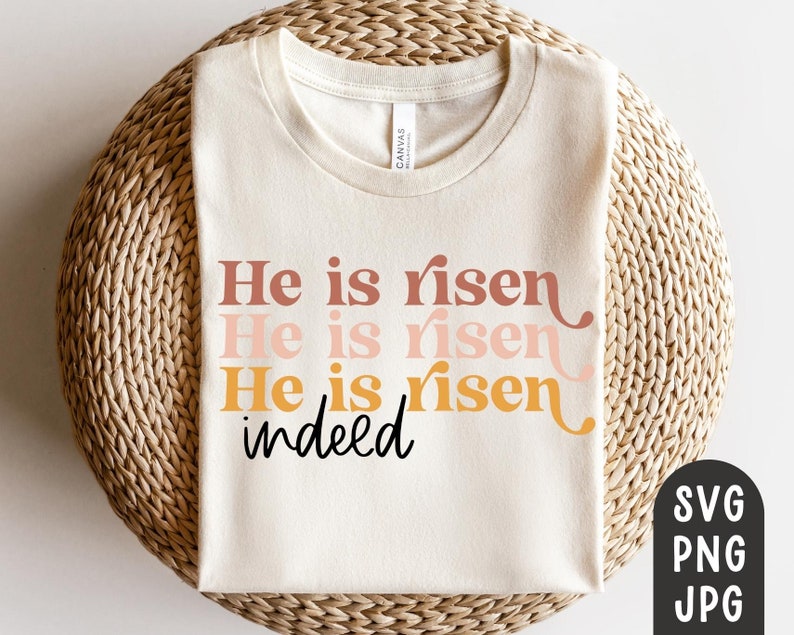 He is Risen Indeed SVG Easter Svg Modern Boho Digital Etsy