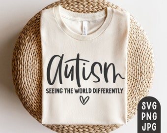 Autism Seeing The World Differently Svg, Autism Awareness Month Svg, Autism Awareness Svg, Autism Shirt Svg, Autism Puzzle Piece, Autism Svg