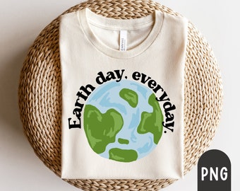 Earth Day Everyday PNG, Earth Day png, Make Every day Earth Day Png, Earth Png, Save the Planet Png