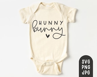 Hunny Bunny SVG, Easter svg, Baby shirt svg, Easter shirt, Baby Easter Shirt, Easter Onesie, Cute Easter Svg, Png, Jpg, Honey Bunny,