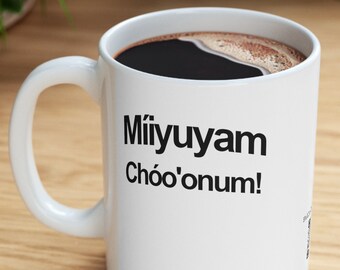 Hello Everyone! Mug in Chamteela w QR code to pronunciation Acjachemem Payomkawichum