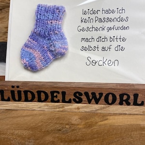 Geschenkkarte für Geldgeschenke "Socke"