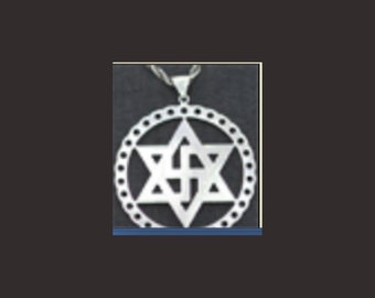 OMCPI 33 Perforated 1.29" Medallion Stainless Steel Raelian Infinity Symbol
