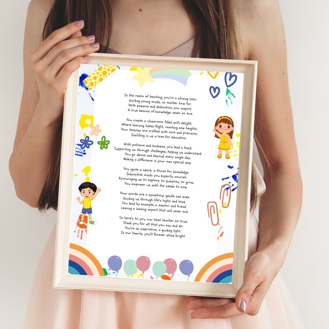 Teacher Thank You Gift Nursery Thank You Gift Gifts for Teacher End of