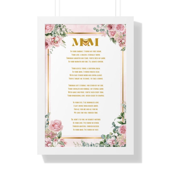 Heartfelt Mother's Day Poem: A Tribute to Mom - Digital Print- Mum Poem Card